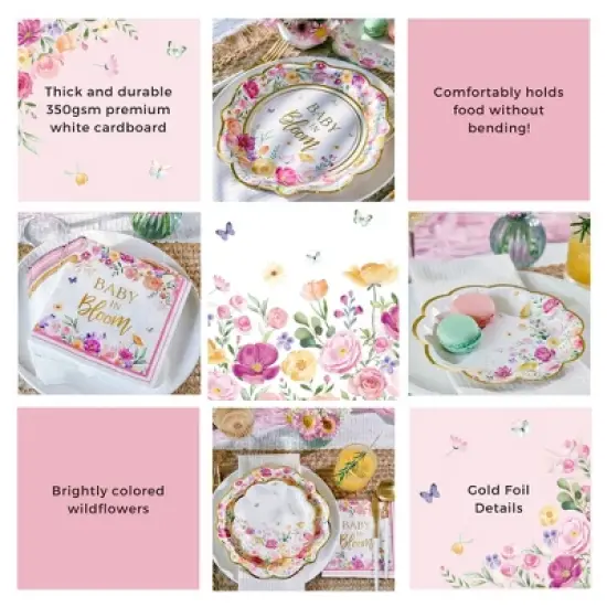 Kate Aspen 62 pcs Baby in Bloom Tableware Set image {4}