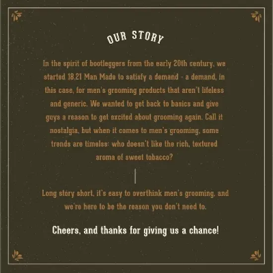 18.21 Man Made Spiced Vanilla Beard Balm Premium Grooming Cream with Low Shine for Conditioning and Shaping Beards, Mustaches - (2 oz) image {3}