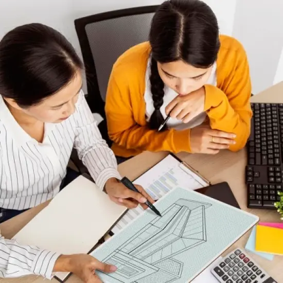 SCRIBBLEDO Isometric Grid 11"x14" Dry Erase Board image {6}