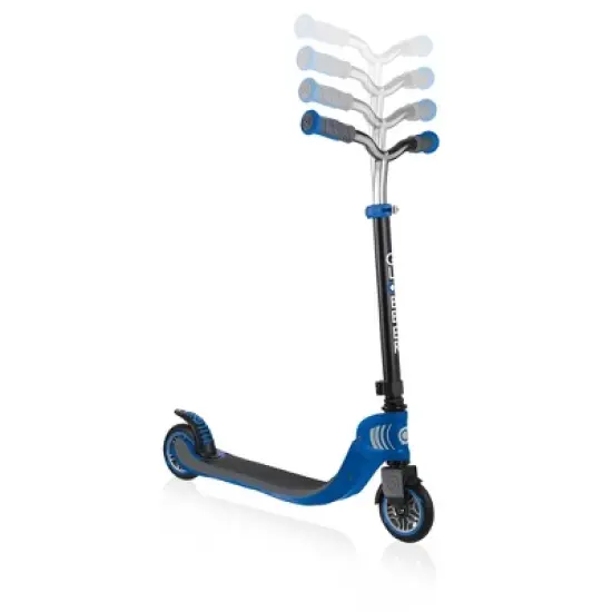 Globber Flow 125 Foldable 2 Wheel Kids' Kick Scooter - Navy Blue image {2}
