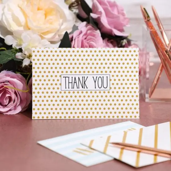 Juvale 144-Pack Bulk Thank You Cards Set with Envelopes, Blank Inside for Birthday Party, Baby Shower, Wedding, All Occasions, 4x6 in image {2}