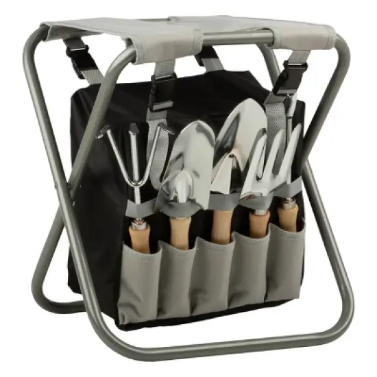 Gardening Tool Set and Stool, Gray image {8}