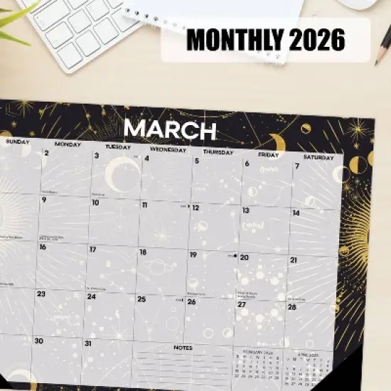 Willow Creek Press 17"x12" 2026 Celestial Small Monthly Deskpad image {3}