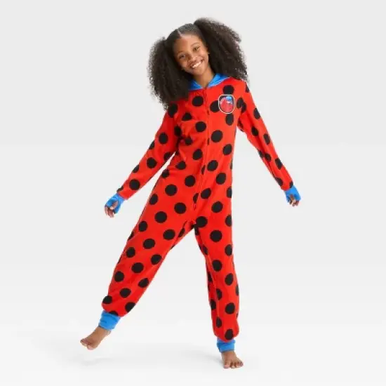 Girls' Miraculous Tales of Ladybug CatNoir Union Suit - Blue/Red image {2}