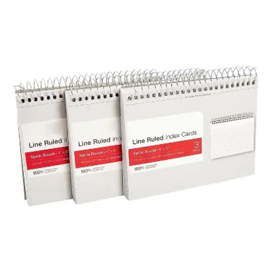 MyOfficeInnovations 4 x 6 Index Cards Lined White 50 Cards/Pack 3 Pack/Carton MYO257832 image {5}