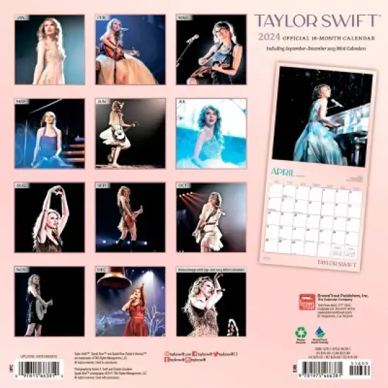 Browntrout 2024 Wall Calendar 12"x12" Taylor Swift image {1}