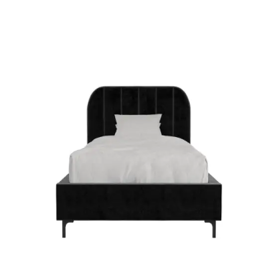 Cara Velvet Upholstered Bed - Room & Joy image {1}