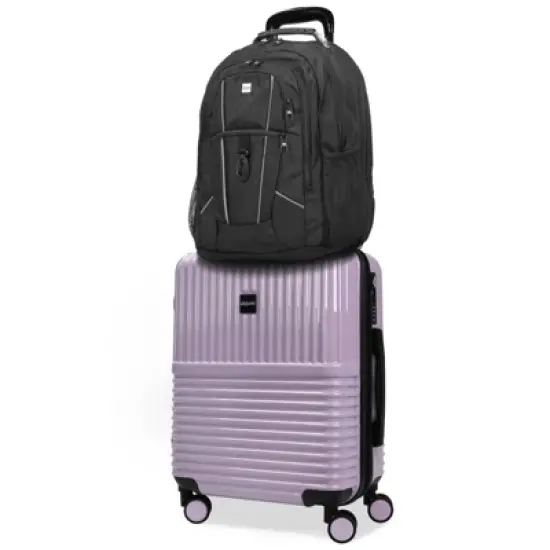 World Traveler Dejuno Ultimate Travel Combo Spinner Carry-On & Laptop Backpack 2-Piece Luggage Set image {12}