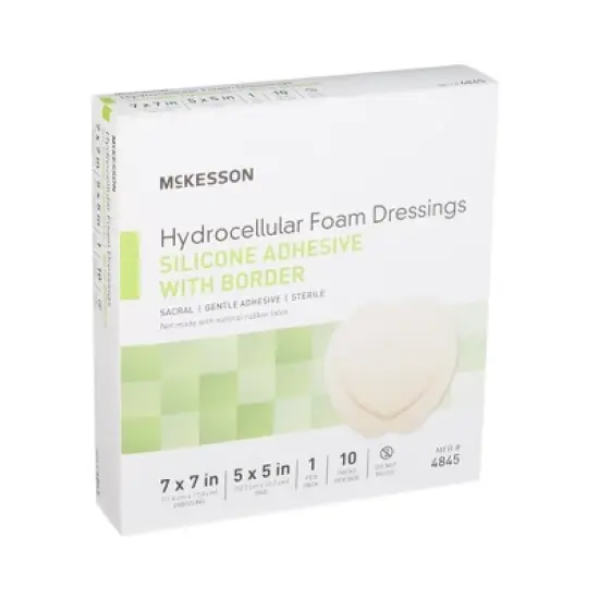 McKesson Foam Dressing 7 x 7" Sacral with Border Film Backing image {2}