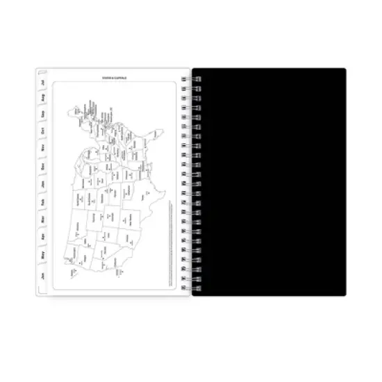 Blue Sky 5"x8" 2025-2026 Weekly/Monthly Wirebound Planner Celestial Confetti Black image {9}