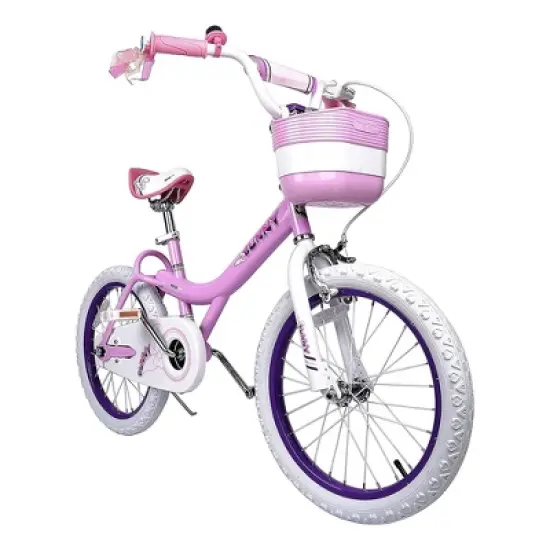 RoyalBaby Bunny Kids Bike w/Enclosed Chain Guard, Kickstand, Adjustable Seat and Handlebars, Basket, Bell & Tool Kit for Ages 5 to 9, Pink image {5}
