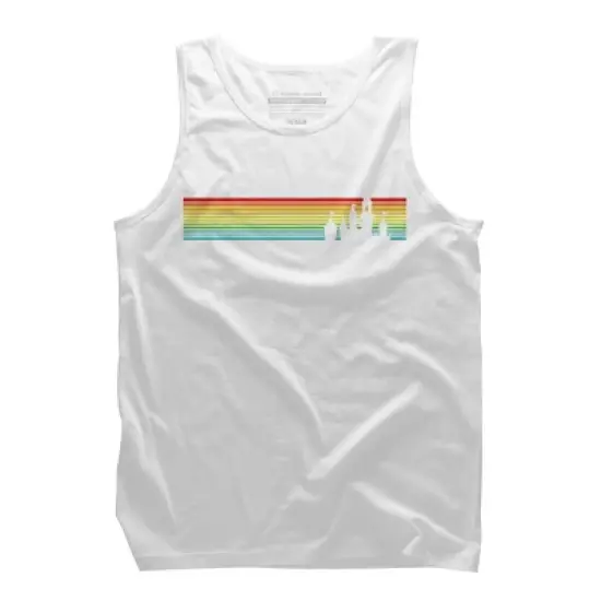 Design By Humans Retro Castle Sunset Stripes By Tank Top image {2}