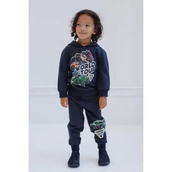Monster Jam Grave Digger Monster Mutt Megalodon Fleece Pullover Hoodie & Pants Toddler to Big Kid image {1}