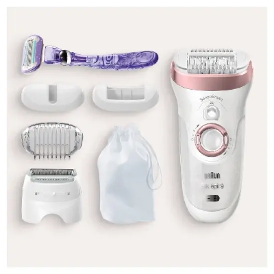 Braun Silk-epil 9-870 3-in-1 Women's Cordless Wet & Dry Epilator + 5 Extra Accessories image {2}