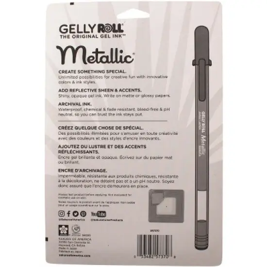 Sakura Gelly Roll Metallic Pens, 1 mm Tip, Assorted Colors, Set of 10 image {1}