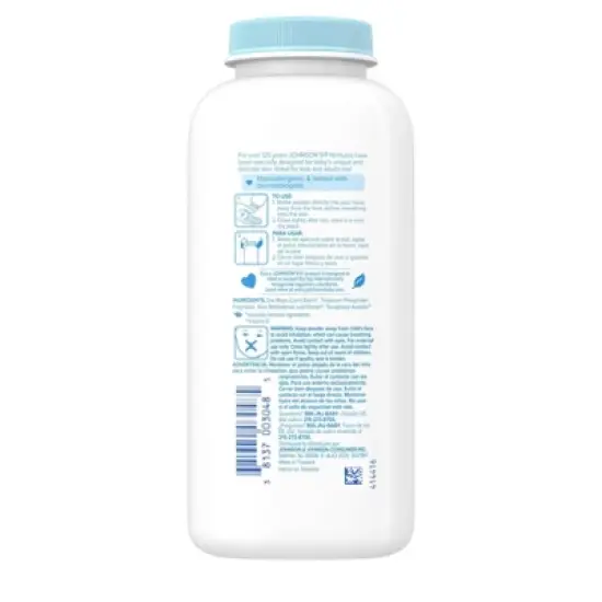 Johnson's Naturally Derived Cornstarch Baby Powder, Aloe & Vitamin E, Hypoallergenic - 9oz image {5}