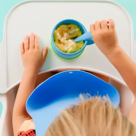 morepeas Silicone Baby Snack Cup - Blueberry image {5}