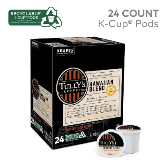 Tully's Coffee Hawaiian Blend Coffee Pods - Medium Roast - 24ct image {6}