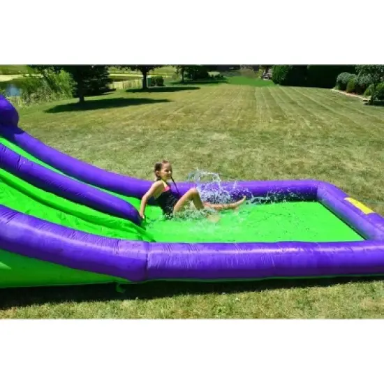 Bounceland Double Water Slide with Pool image {4}
