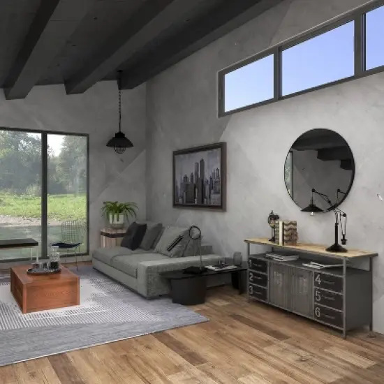 Industrial Wood Buffet Gray - Olivia & May image {19}