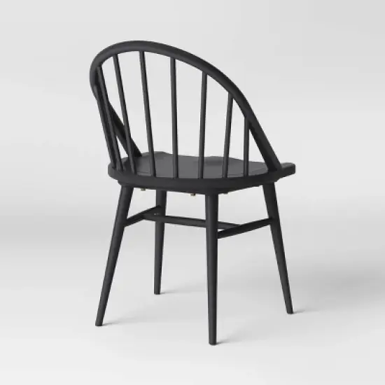 2pk Adwolf Rounded Spindle Dining Chairs Black - Threshold&trade; image {4}