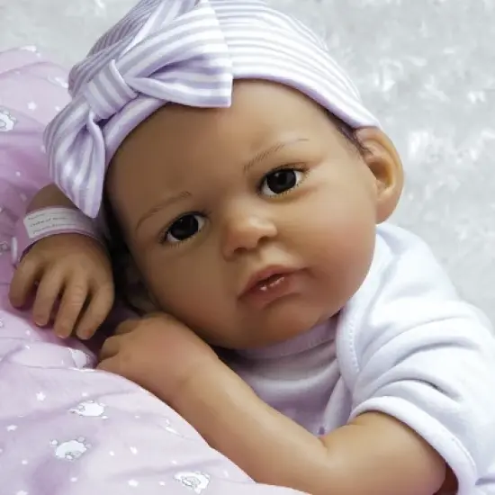 Paradise Galleries Real Life Baby Doll The Princess Has Arrived. 20 inch Reborn Baby Girl Crafted in Silicone - Like Vinyl & Weighted Cloth Body image {4}