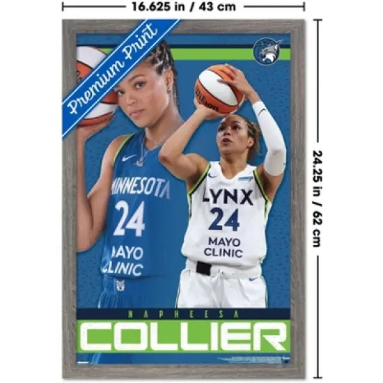 Trends International WNBA Minnesota Lynx - Napheesa Collier 25 Framed Wall Poster Prints image {2}