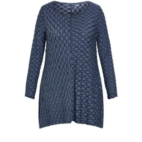 Women's Plus Size Tiarne Two Tone Tunic - blue | AVENUE image {2}