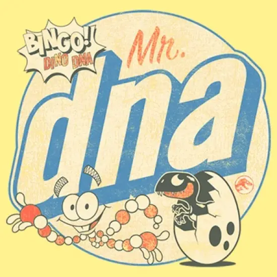 Men's Jurassic World Mr. DNA Cartoon T-Shirt image {1}