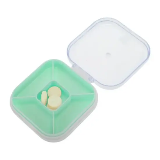 Unique Bargains 5 Grid Portable Pill Case 1 Pc image {5}