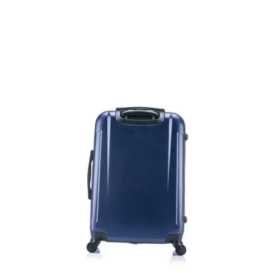 InUSA Pilot Lightweight Hardside Medium Checked Spinner Suitcase - Navy Blue image {12}