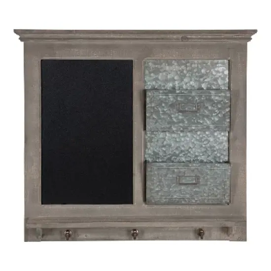 28" x 25" Idamae Multi Function Wall Art Set Gray - Kate & Laurel All Things Decor image {1}