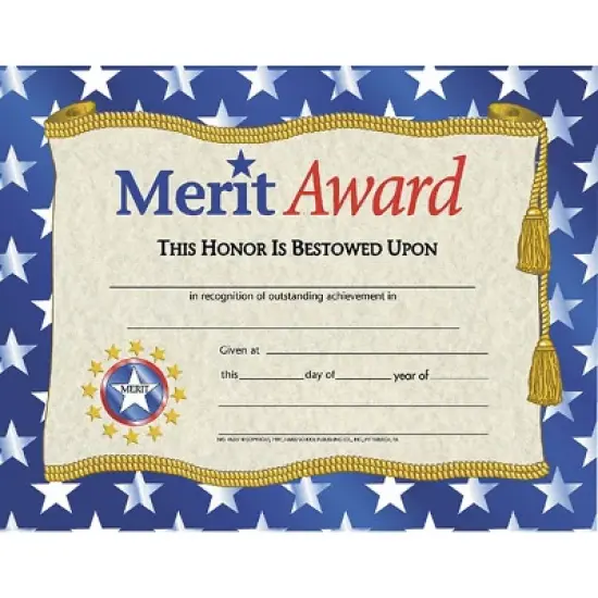Educators Resource Hayes Merit Award Certificate 8.5" x 11" Pack of 30 (H-VA507) image {1}