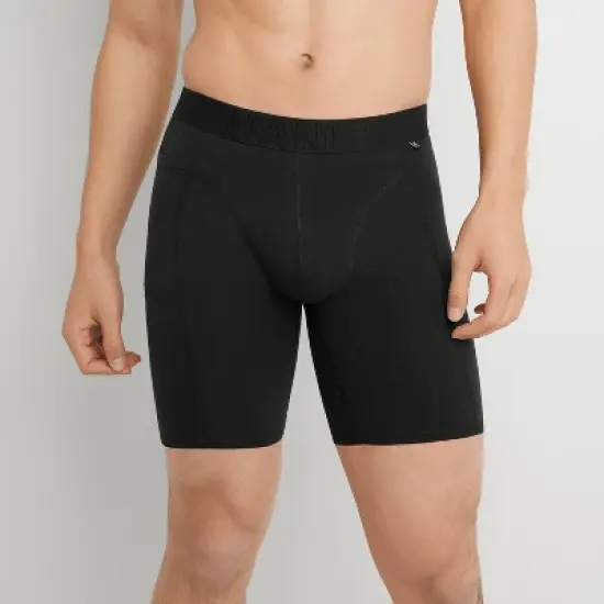 Hanes Premium Men's Explorer Long Boxer Briefs 2pk - Gray/Black image {2}