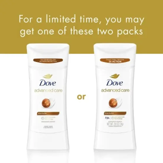 Dove Beauty Advanced Care Shea Butter 72-Hour Antiperspirant & Deodorant Stick - 2.6oz image {2}
