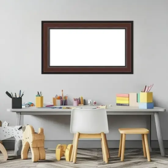 Amanti Art Harvard Walnut Framed Dry Erase Magnetic Board image {5}