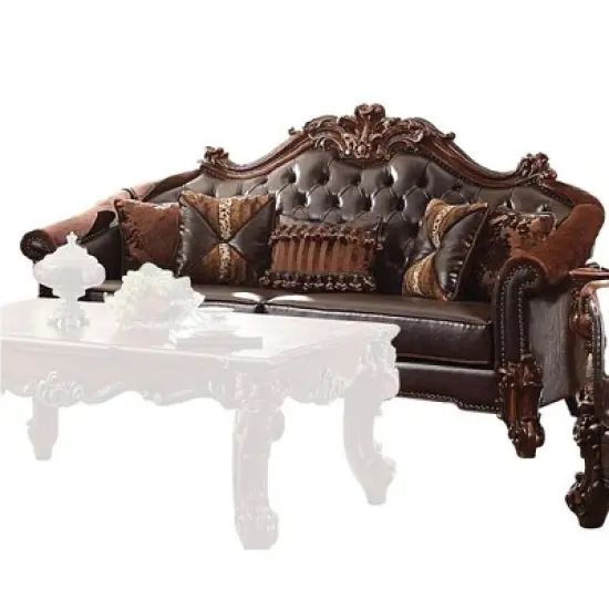 96" Vendome PU Sofa Cherry - Acme Furniture image {2}