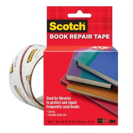 Scotch&reg; Book Tape, 2 in x 15 yd Roll image {1}