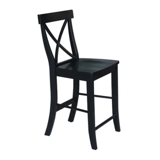 24" Martha X Back Counter Height Barstool - International Concepts image {3}