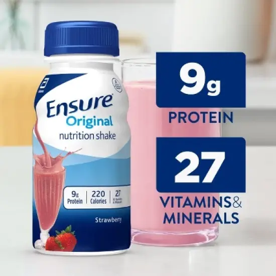 Ensure Original Nutrition Shake - Strawberry - 6ct/48 fl oz image {3}
