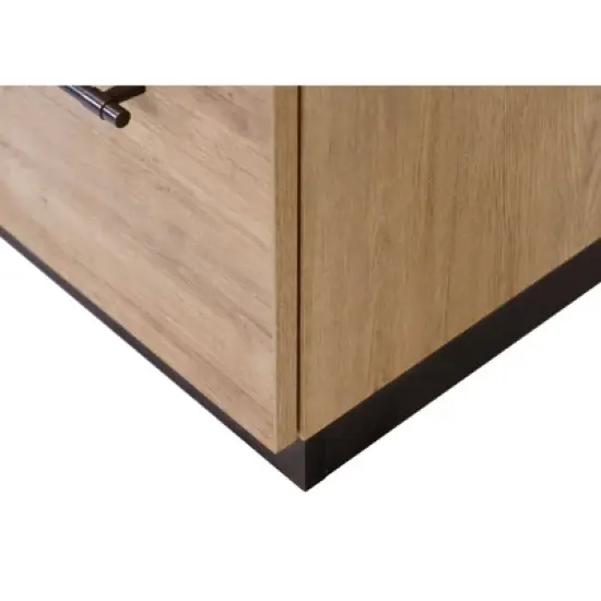 Abbott Contemporary 3 Drawer Wood Laminate File Cabinet Light Brown - Martin Furniture image {6}