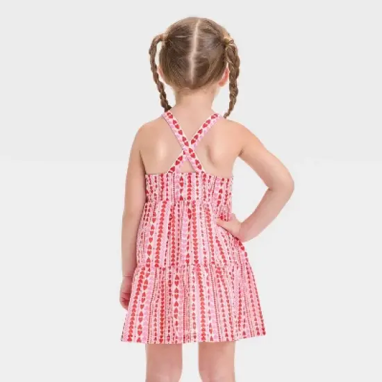 Toddler Girls' Hearts Tank Valentine's Day Dress - Cat & Jack&trade; Red/Pink image {1}
