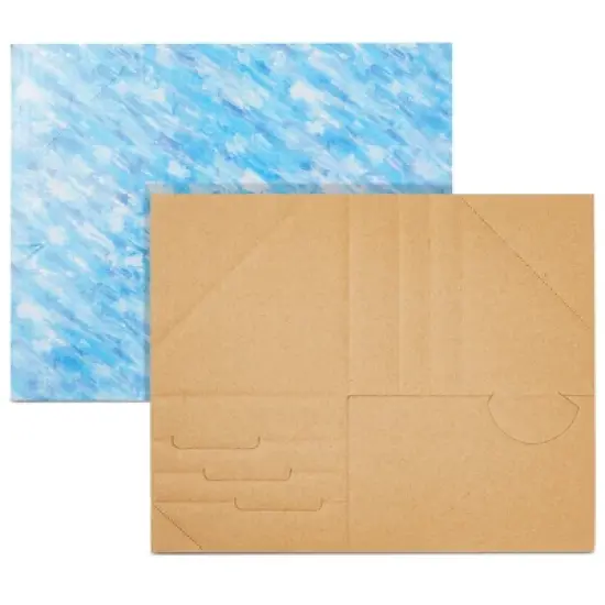 Bright Creations 100 Pack Corner Protectors for Shipping Art, Adjustable Cardboard Edges for Moving, Blue, Fits 1", 1.5", 2.2" Frames image {3}