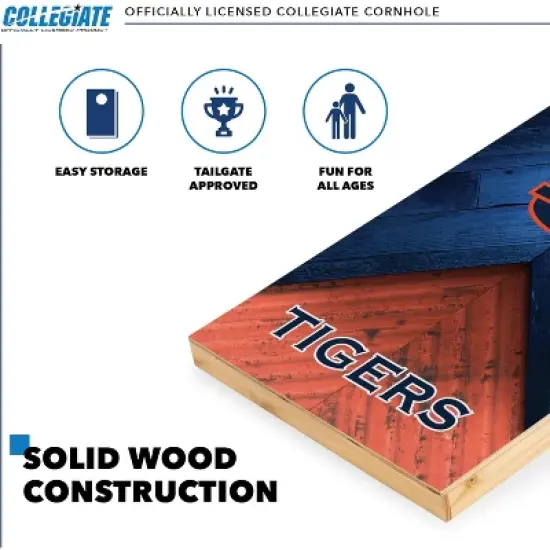 NCAA Auburn Tigers 2'x4' Wood Cornhole Set image {2}