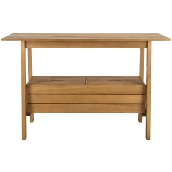 Bertie Outdoor Tea Trolley PAT7035 - Natural - Safavieh image {9}