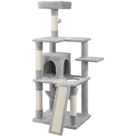 Yaheetech 60.5"H Cat Tree with Top Perch for Kittens image {8}