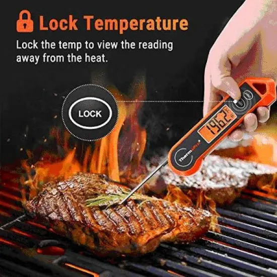 ThermoPro Digital Meat Thermometer TP19HW Waterproof Food Thermometer, Candy Cooking Grill Kitchen Thermometer with Magnet image {5}