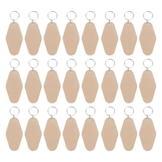 Unique Bargains Blank Vintage Motel Hotel Keychains Key Tag 24 Pcs image {17}