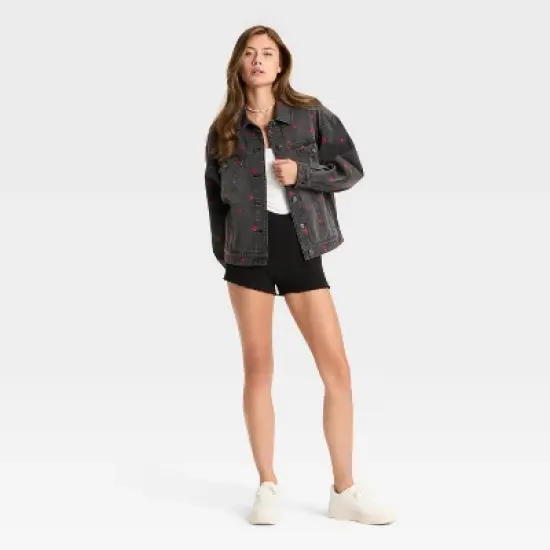 Women's Denim Oversized Trucker Jacket - Wild Fable&trade; image {2}