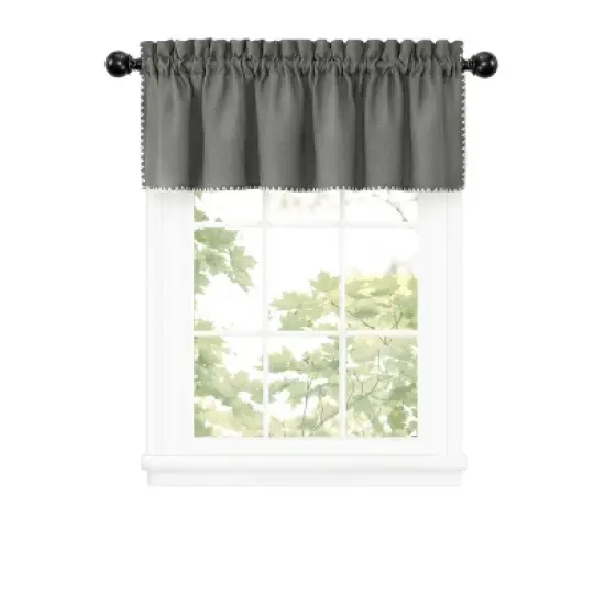 Kate Aurora Coastal Hamptons Living Complete 3 Piece Textured Kitchen Curtain Tier & Valance Set image {3}